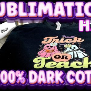 SUBLIMATION HACK | SISER ROMEO & HTVRONT MATTE HTV FOR DARK COLORS | 100% COTTON SHIRTS | LEONARDO