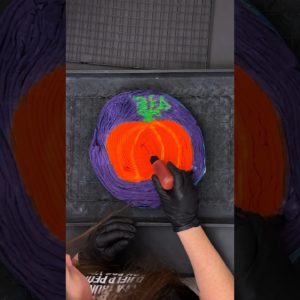 Pumpkin Spiral Tie Dye (Halloween Themed) #youtubeshorts #tiedye #halloween #pumpkin #shorts