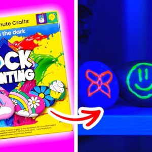 Easy Drawing Hacks You Need to Try! ✏️ Turning Rocks into Glowing Works of Art 🌟