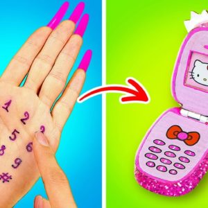 How To Make DIY Kitty Phone || Cool Phone Decorating Ideas