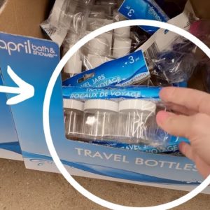 Put Dollar Store travel bottles in your kitchen (BRILLIANT!)