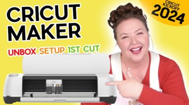 Cricut Maker for Beginners: Unbox, Setup, & First Cut! (CRICUT KICKOFF Day #1)