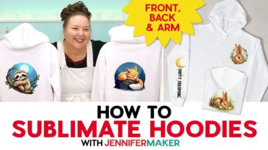 How To Sublimate A Hoodie: Back, Front, And Sleeves With Free Designs!