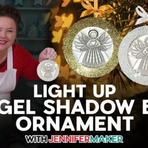 Make An Angel Shadow Box Ornament That Lights Up! | No Glue!