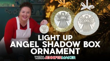 Make An Angel Shadow Box Ornament That Lights Up! | No Glue!