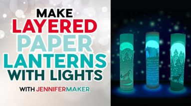 Make Layered Paper Lanterns With Lights | Cut Custom Quote In Paper