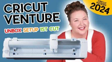 Cricut Venture for Beginners: Unbox, Setup, & First Cut! (CRICUT KICKOFF Day #1)