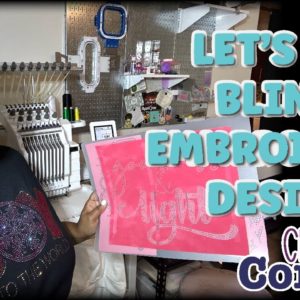 Crafts & Convos | Test Embroidery & Bling Design | Ricoma Em1010 | Siser Romeo & Teckwrap Puff