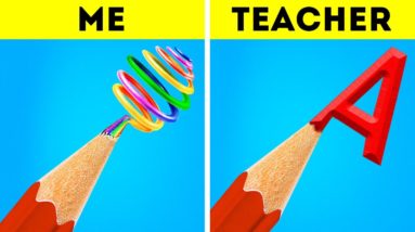 Teacher VS Student || DIY School Hacks For Smart Students