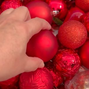 Turn $1 red ornaments into jaw dropping new Christmas decor!