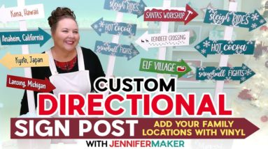 DIY Directional Sign Post | Customize With Family Names, Favorite Locations