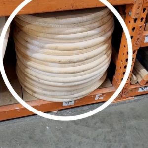 Buy a wood round at Home Depot for this GENIUS idea!