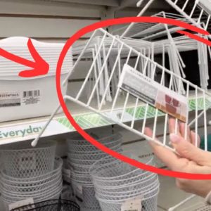 Grab a Dollar Store dish rack for this BRILLIANT bathroom hack!