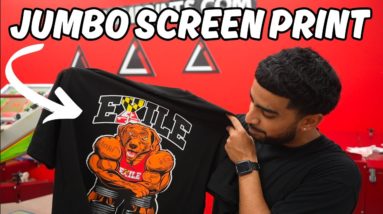 SCREEN PRINTING A Jumbo 7 Color Design | Step By Step Process