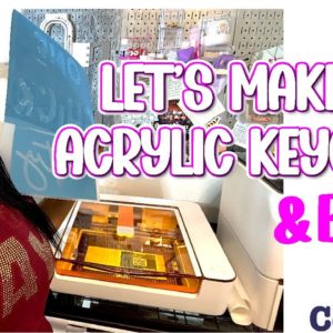 Crafts & Convos | Acrylic Keychains w/Glowforge Aura & Crafty Bling Shirt