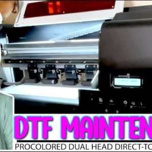 DTF PRINTER MAINTENANCE | UNCLOG PROCOLORED DUAL HEAD DIRECT-TO-FILM PRINTER