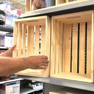 Everyone will be buying Michals crates after seeing this GENIUS guest bathroom idea.