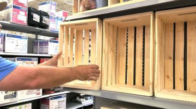 Everyone will be buying Michals crates after seeing this GENIUS guest bathroom idea.