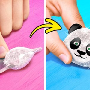 DIY Nano Tape Bubble Fidget Toy 🎨 🐼 Cool Crafts And Amazing Hacks For Your Kids