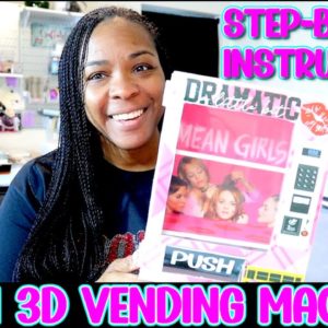 HOW TO MAKE A CUSTOM 3D MINI VENDING MACHINE WITH REGULAR PRINTER | PARTY FAVORS