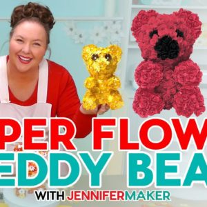 DIY Rose Teddy Bear | How To Make Your Own Paper Flowers!