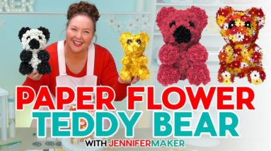 DIY Rose Teddy Bear | How To Make Your Own Paper Flowers!