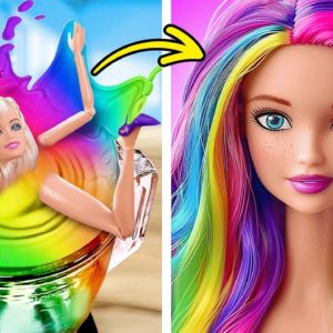 Instant Barbie Glow-Up & DIY Miniature Magic: Fantastic Crafts for Dolls ✨🎀