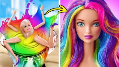 Instant Barbie Glow-Up & DIY Miniature Magic: Fantastic Crafts for Dolls ✨🎀