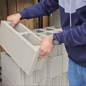 Stack cinder blocks on your porch for this BRILLIANT idea!