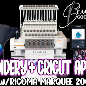 SEW GOOD WEEKEND | USING A CRICUT WITH EMBROIDERY | APPLIQUE WITH RICOMA MARQUEE 2001