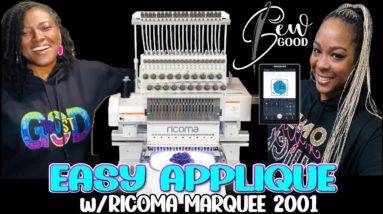 SEW GOOD SATURDAY | APPLIQUE WITH GLITTER | RICOMA MARQUEE 2001 10S