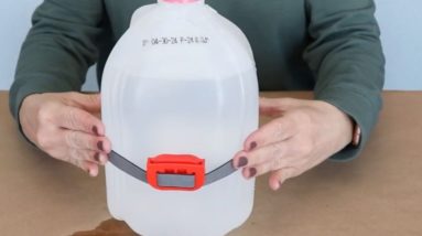 Wrap a head lamp around a water jug for this BRILLIANT summer hack!