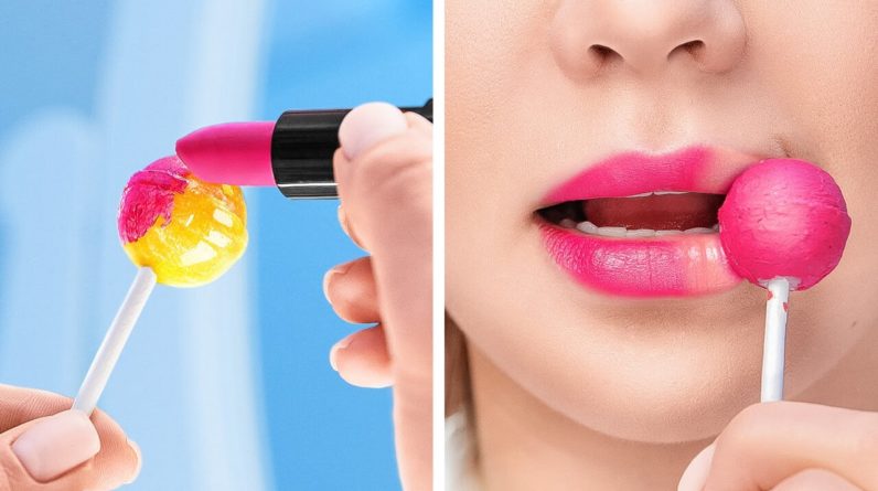 Wow, Lollipop Lipstick 🍭 Beauty Hacks & Gadgets You Need to Try! 🌟