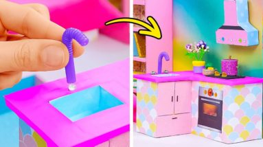 ADORABLE MINIATURE CRAFTS 😍 DIY MINIATURE KITCHEN SET