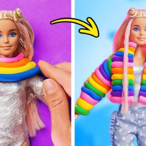 STUNNING BARBIE DOLL MAKEOVER IDEAS 🎀✨ DIY Doll Hacks & Crafts