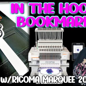 IN THE HOOP EMBROIDERY | HOW TO MAKE A FAUX LEATHER BOOKMARK BOOK BAND | RICOMA | SEW GOOD ITH