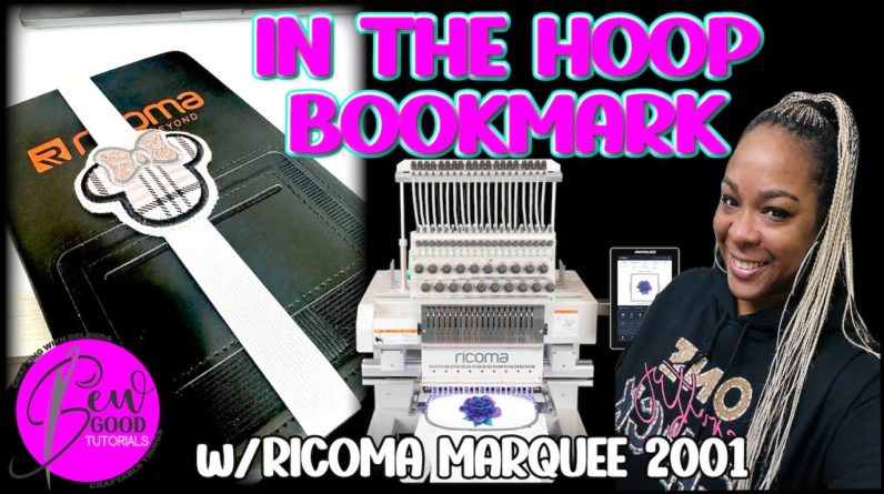 IN THE HOOP EMBROIDERY | HOW TO MAKE A FAUX LEATHER BOOKMARK BOOK BAND | RICOMA | SEW GOOD ITH