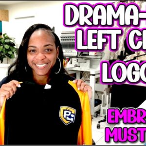 HOW TO EMBROIDER THE PERFECT LEFT CHEST LOGO | MIGHTY HOOPS | RICOMA EMBROIDERY MACHINES