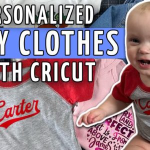 Cricut personalized baby clothes | Baby gift ideas with Cricut