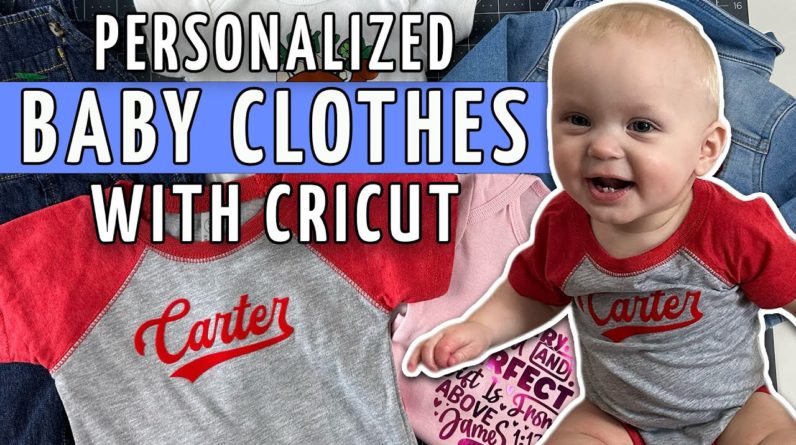 Cricut personalized baby clothes | Baby gift ideas with Cricut