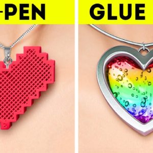 3D PEN VS. GLUE GUN 🎨💖 Stunning DIY Crafts and Jewelry