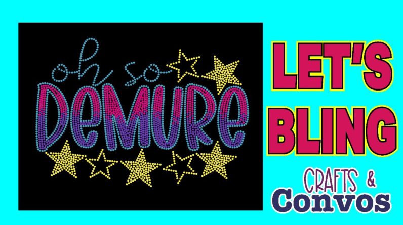 Crafts & Convos | Test New Oh So Demure Bling Design | Hotfix Rhinestone T-Shirt