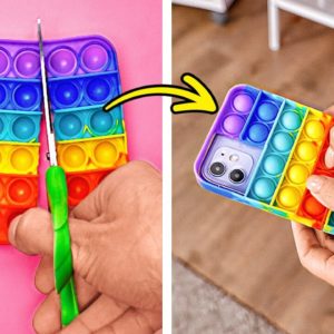 RAINBOW CRAFTS FOR EVERYONE 🌈📱 AWESOME DIY PHONE CASES