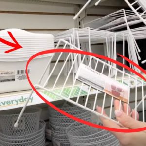 Everyone will be buying Dollar Store dish racks when they see this genius bathroom idea!