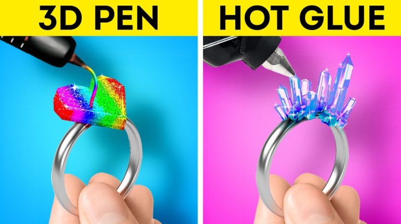 HOT GLUE VS 3D PEN MAGIC ✨ Cool DIY Jewelry & Decor Hacks!