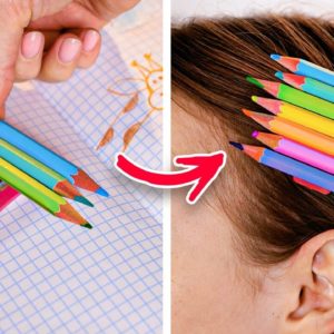 TRANSFORM YOUR SCHOOL SUPPLIES WITH THIS EASY COLORFUL DIY! 🌈