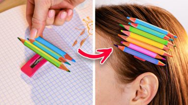 TRANSFORM YOUR SCHOOL SUPPLIES WITH THIS EASY COLORFUL DIY! 🌈