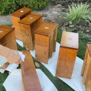 She sprays old drawers for this BRILLIANT furniture idea!